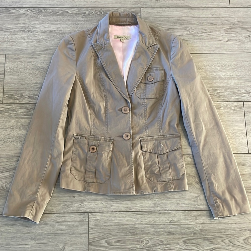 VGC RW&Co Taupe Blazer - Double button - Size 6